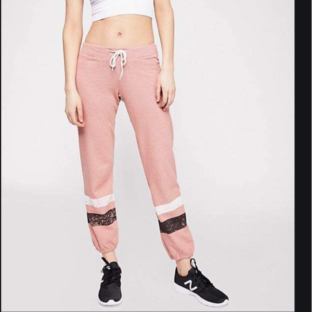 NWT Free People Monrow Sweats Joggers XS Striped Z169-11